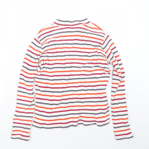 Jigsaw Girls White Striped  Pullover Jumper Size 12-13 Years