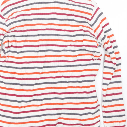 Jigsaw Girls White Striped  Pullover Jumper Size 12-13 Years