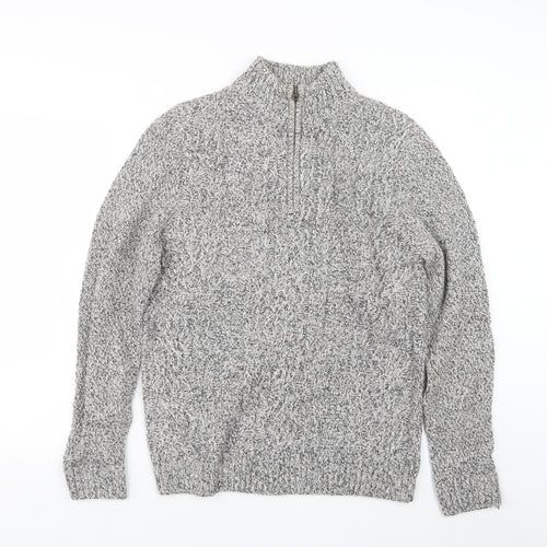 George Mens Grey  Knit Pullover Sweatshirt Size S
