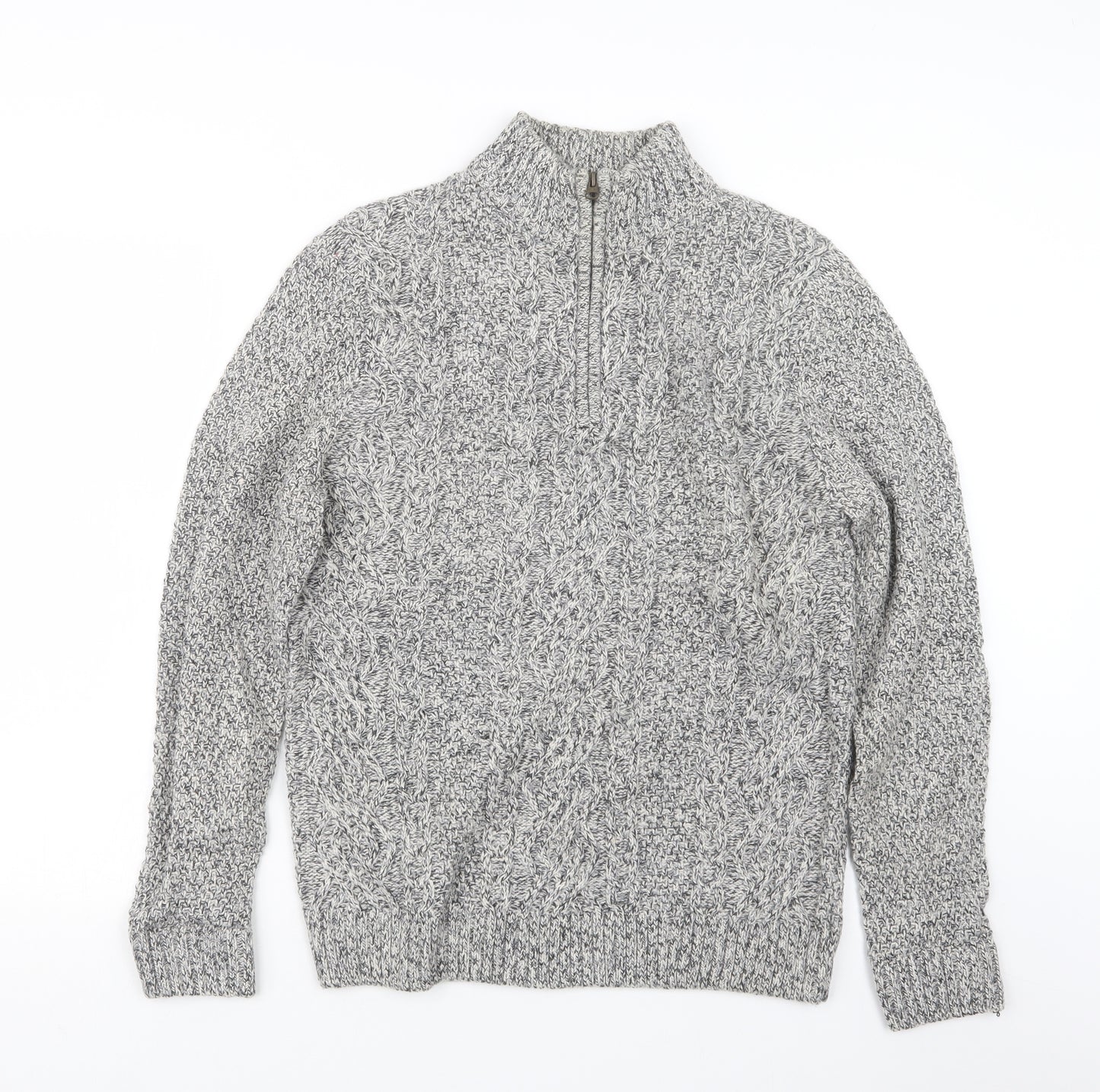 George Mens Grey  Knit Pullover Sweatshirt Size S