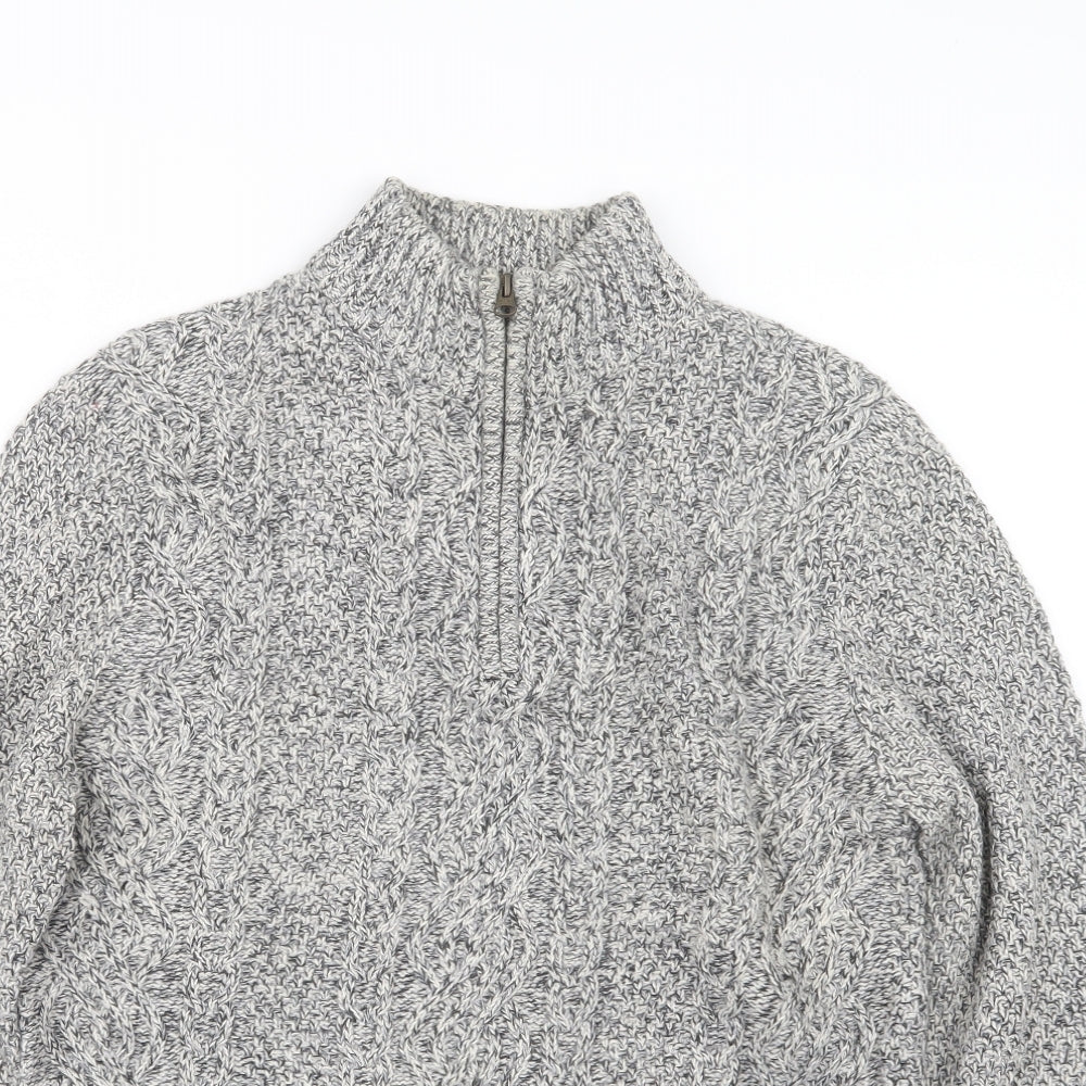 George Mens Grey  Knit Pullover Sweatshirt Size S