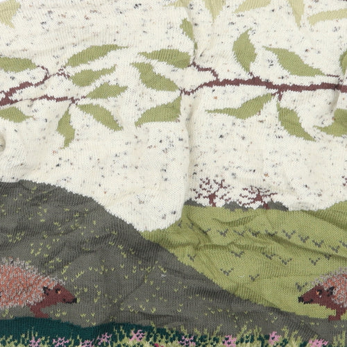 Simply Splendid Womens Green Geometric Knit Pullover Jumper Size XL