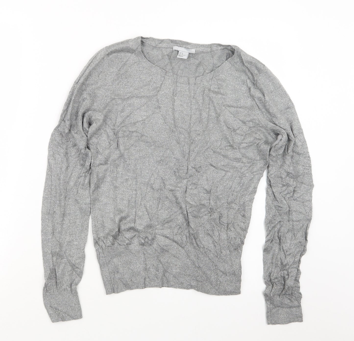 H&M Womens Grey   Pullover Jumper Size M