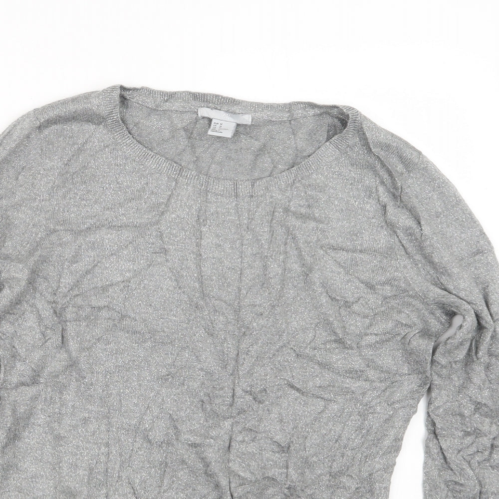H&M Womens Grey   Pullover Jumper Size M