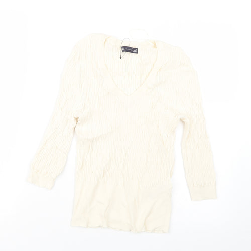 Marks and Spencer Womens Ivory   Pullover Jumper Size 10