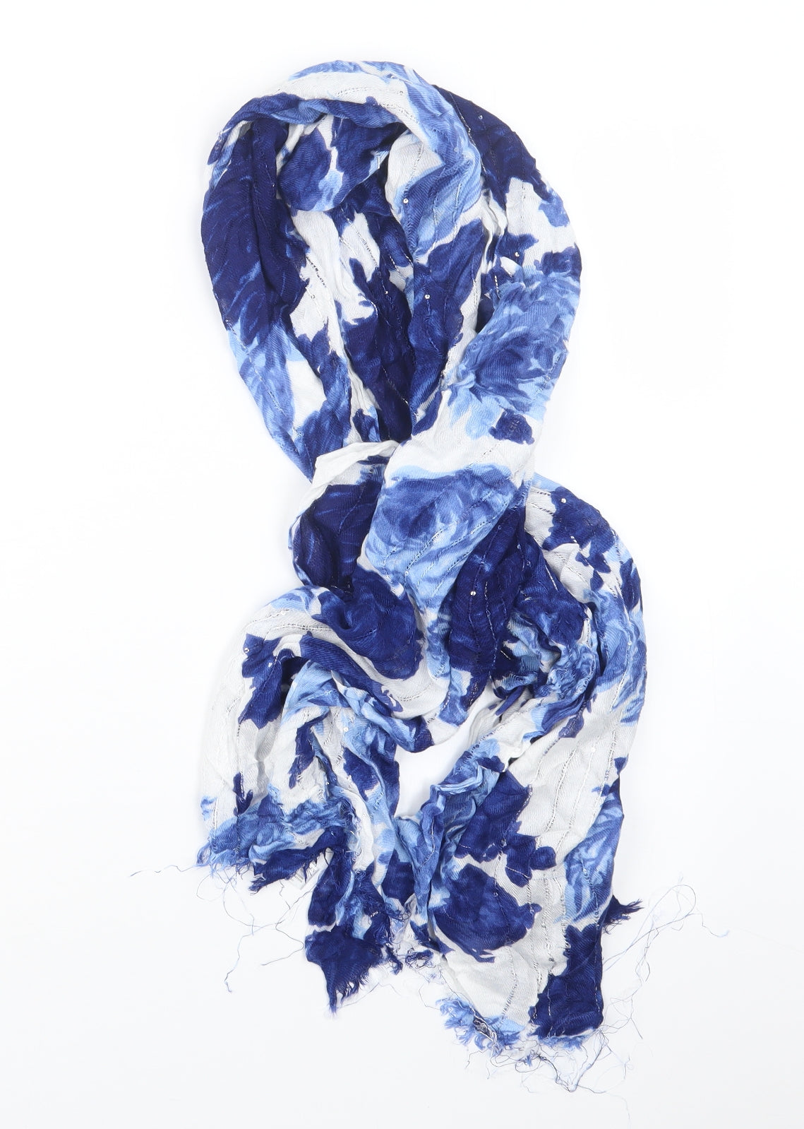 Laura Ashley Womens Blue Geometric   Scarf