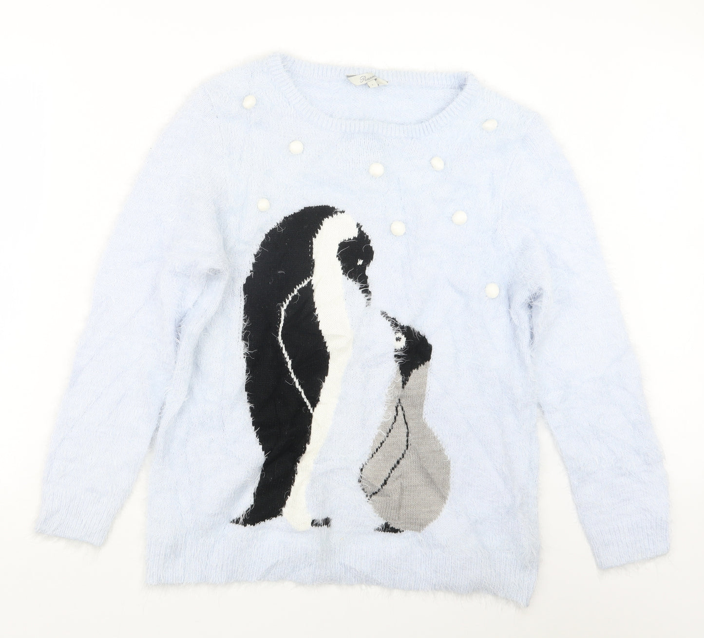 Peacocks Womens Blue  Knit Pullover Jumper Size L
