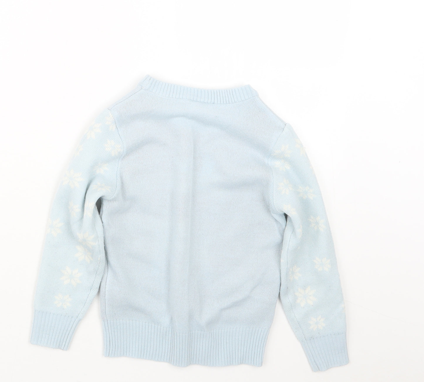Lily & Dan Girls Blue  Knit Pullover Jumper Size 3-4 Years