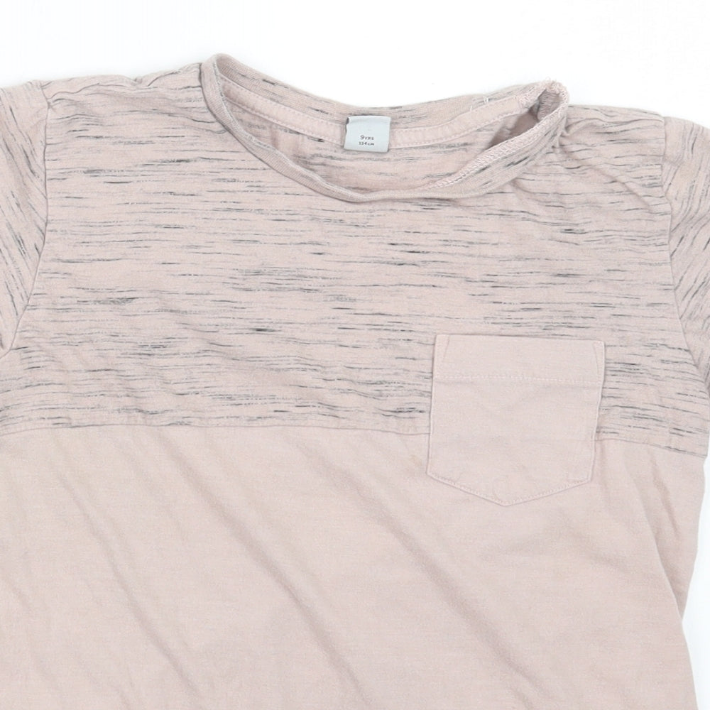 TU Boys Beige   Basic T-Shirt Size 9 Years