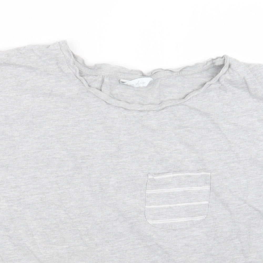 Marks and Spencer Womens Grey Geometric  Top Pyjama Top Size 8