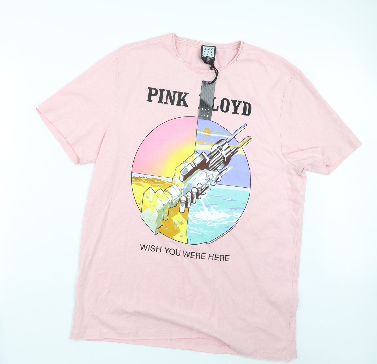 Amplified Mens Pink    T-Shirt Size XL