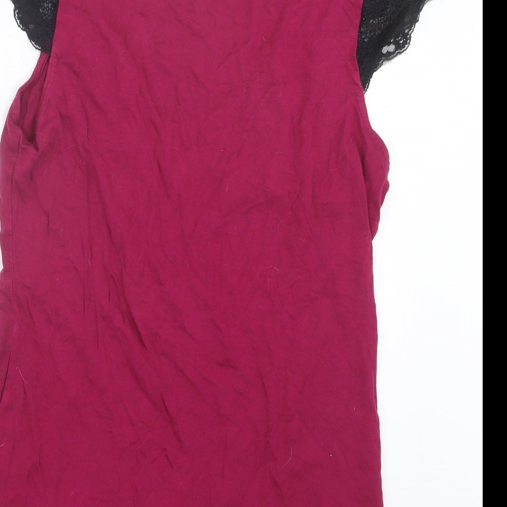 Oasis Womens Purple   Basic T-Shirt Size M
