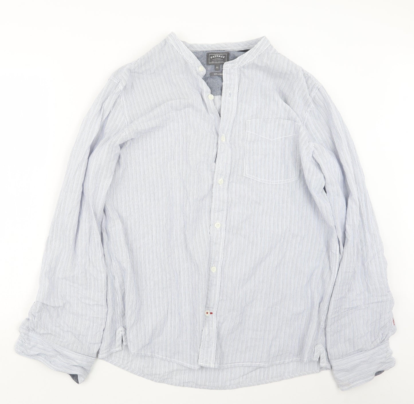Fat Face Mens Blue Striped   Button-Up Size XL