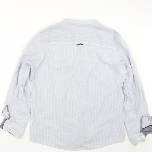 Fat Face Mens Blue Striped   Button-Up Size XL