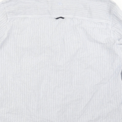Fat Face Mens Blue Striped   Button-Up Size XL