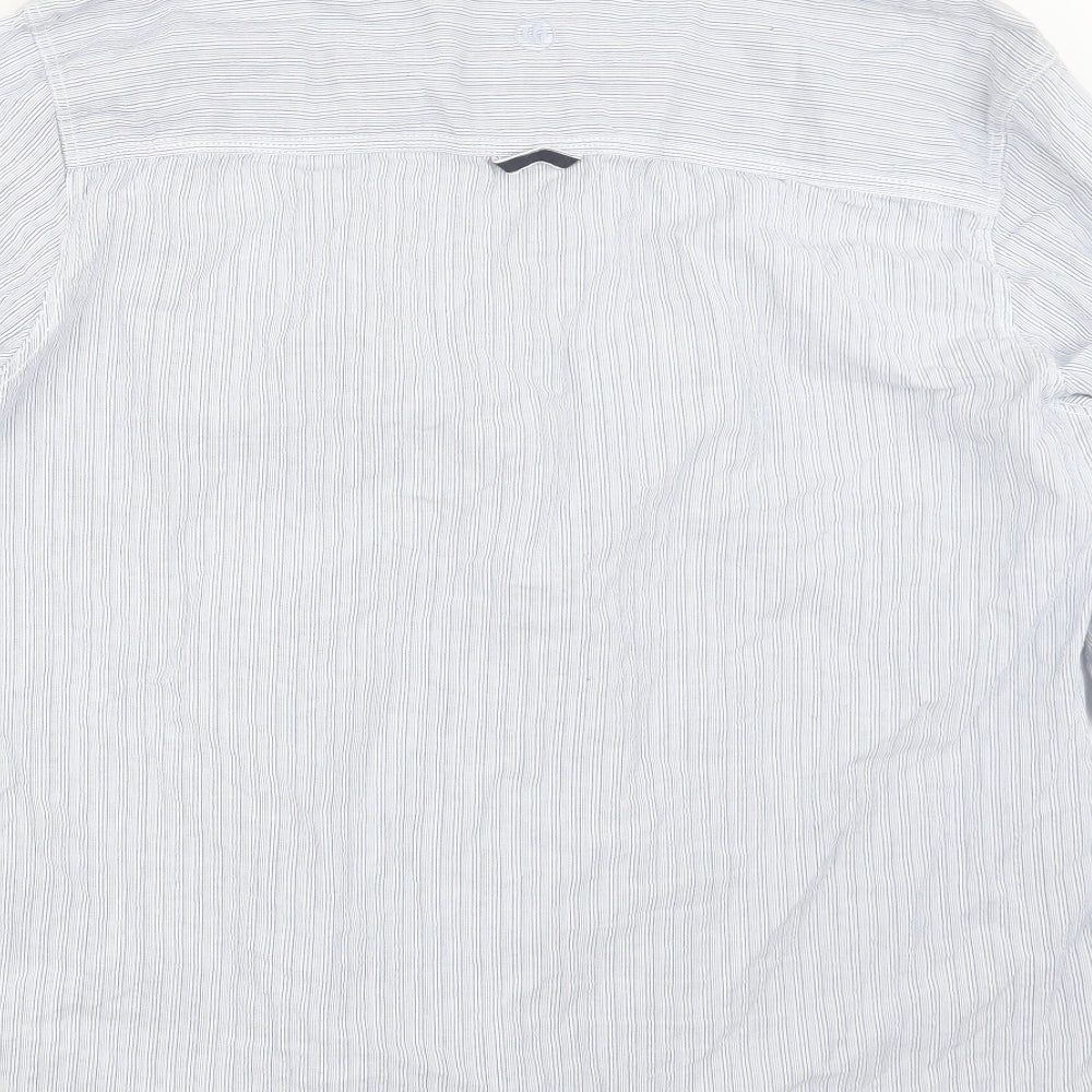 Fat Face Mens Blue Striped   Button-Up Size XL