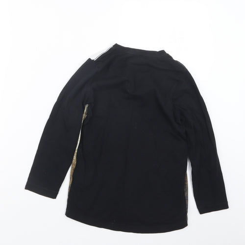 F&F Boys Black Geometric   Pyjama Top Size 7-8 Years