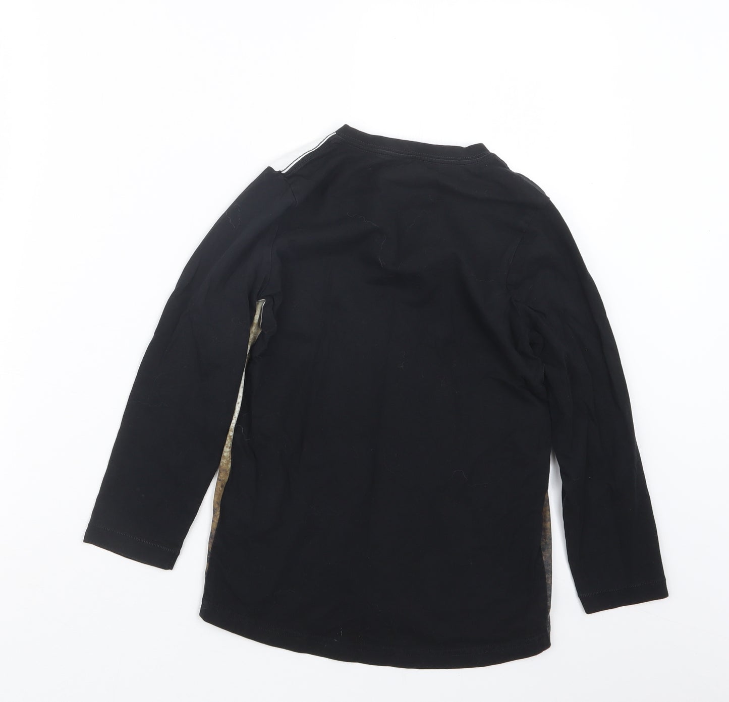 F&F Boys Black Geometric   Pyjama Top Size 7-8 Years