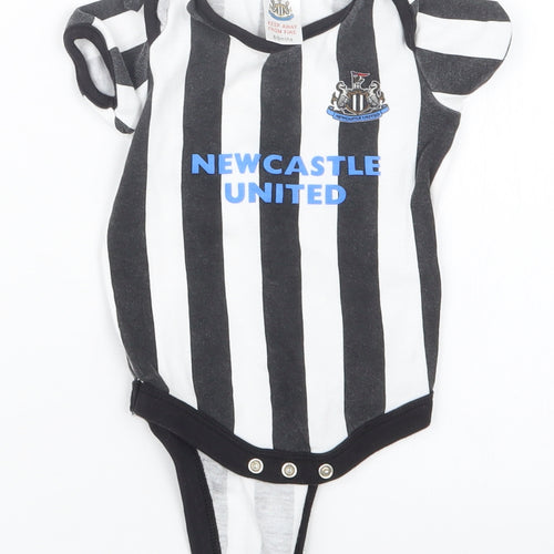 Newcastle United Boys Black Striped  Babygrow One-Piece Size 6-9 Months  - Newcastle United