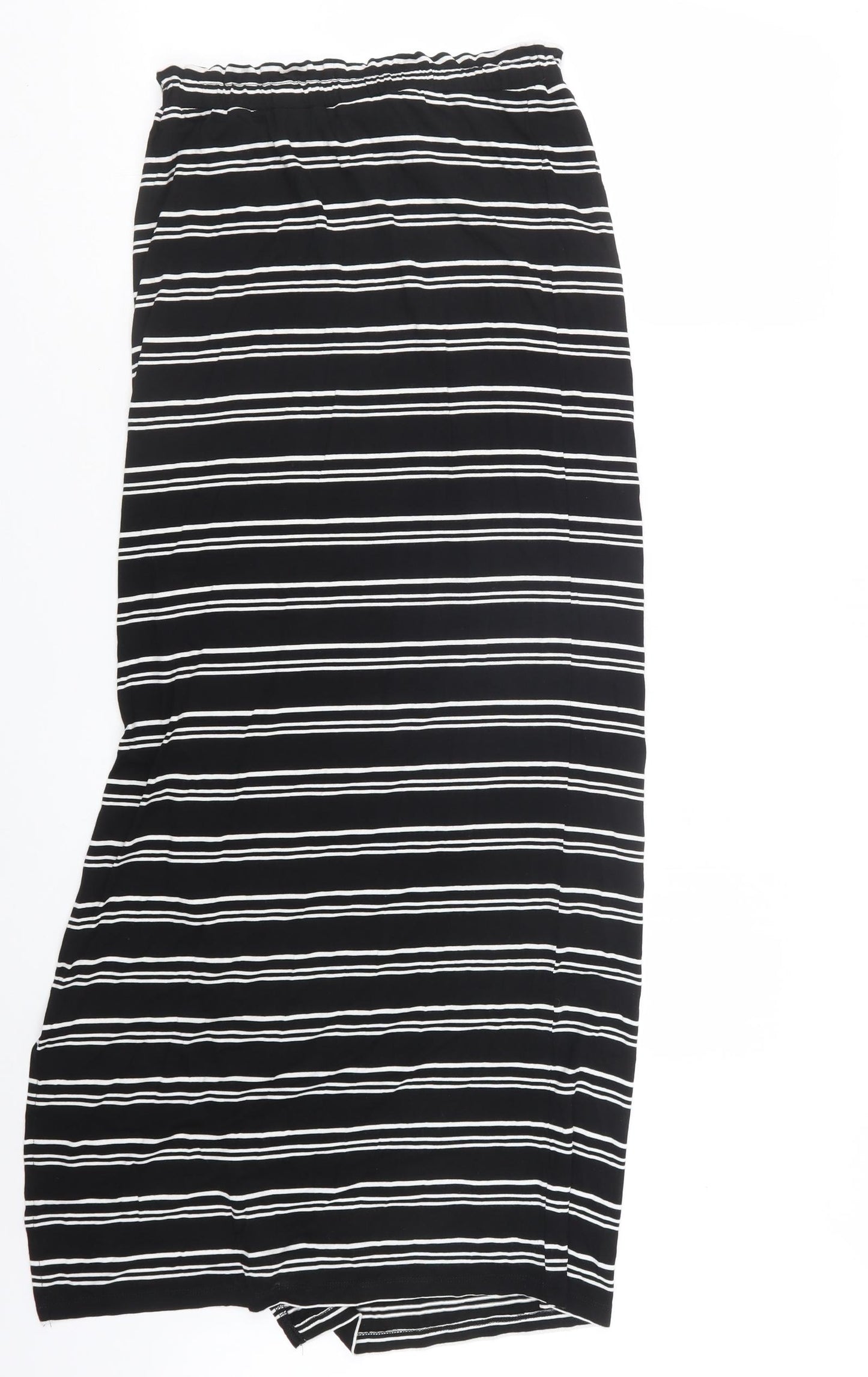 Primark Womens Black Striped  Maxi Skirt Size 10