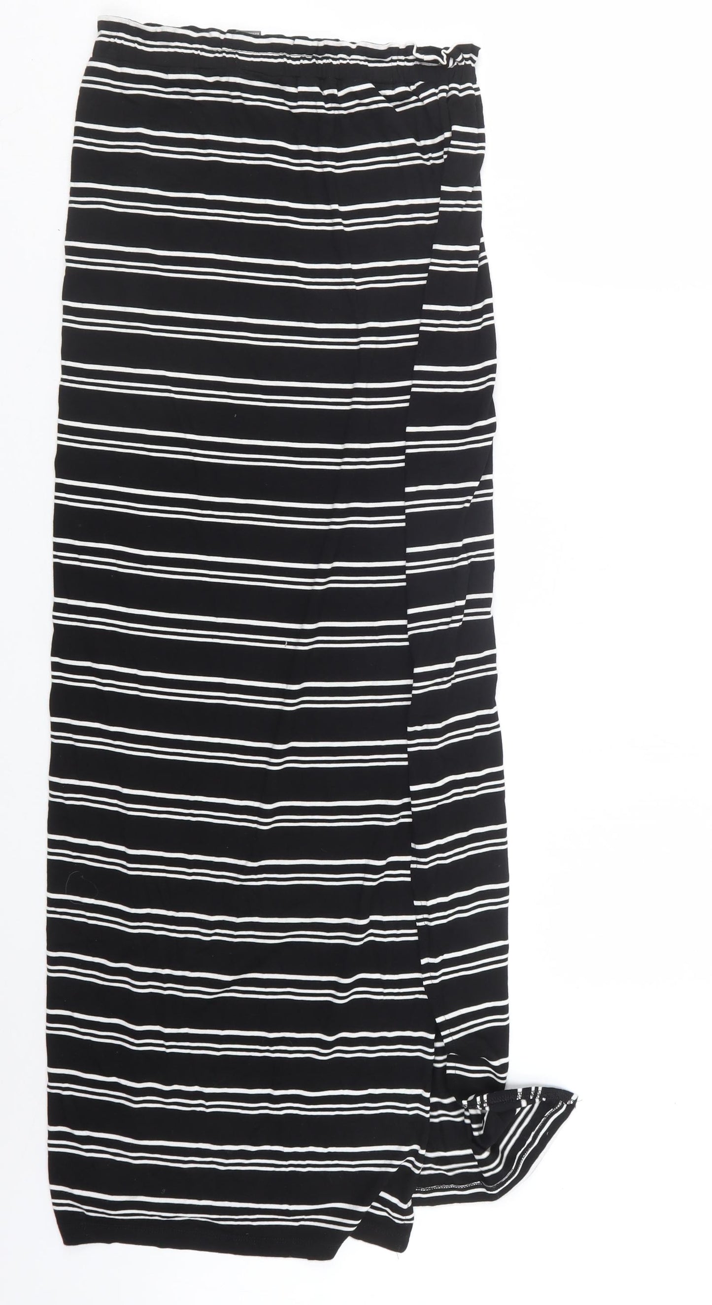 Primark Womens Black Striped  Maxi Skirt Size 10