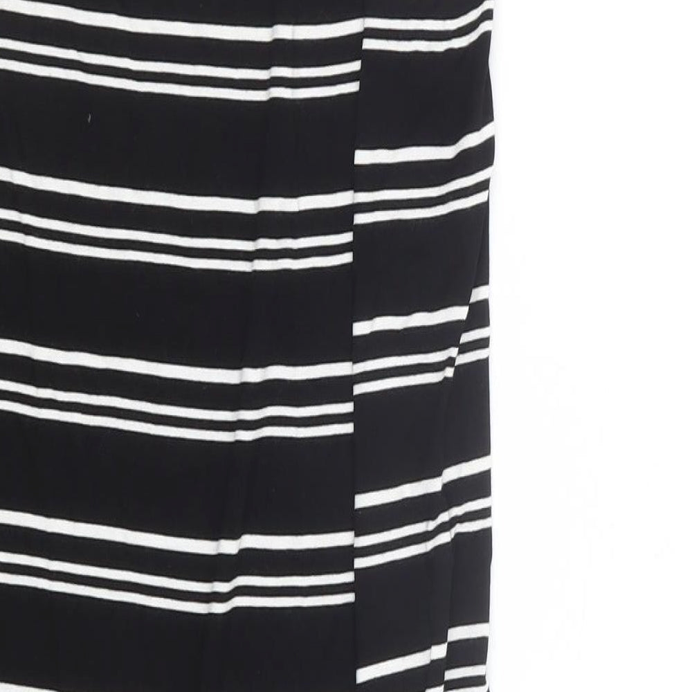 Primark Womens Black Striped  Maxi Skirt Size 10