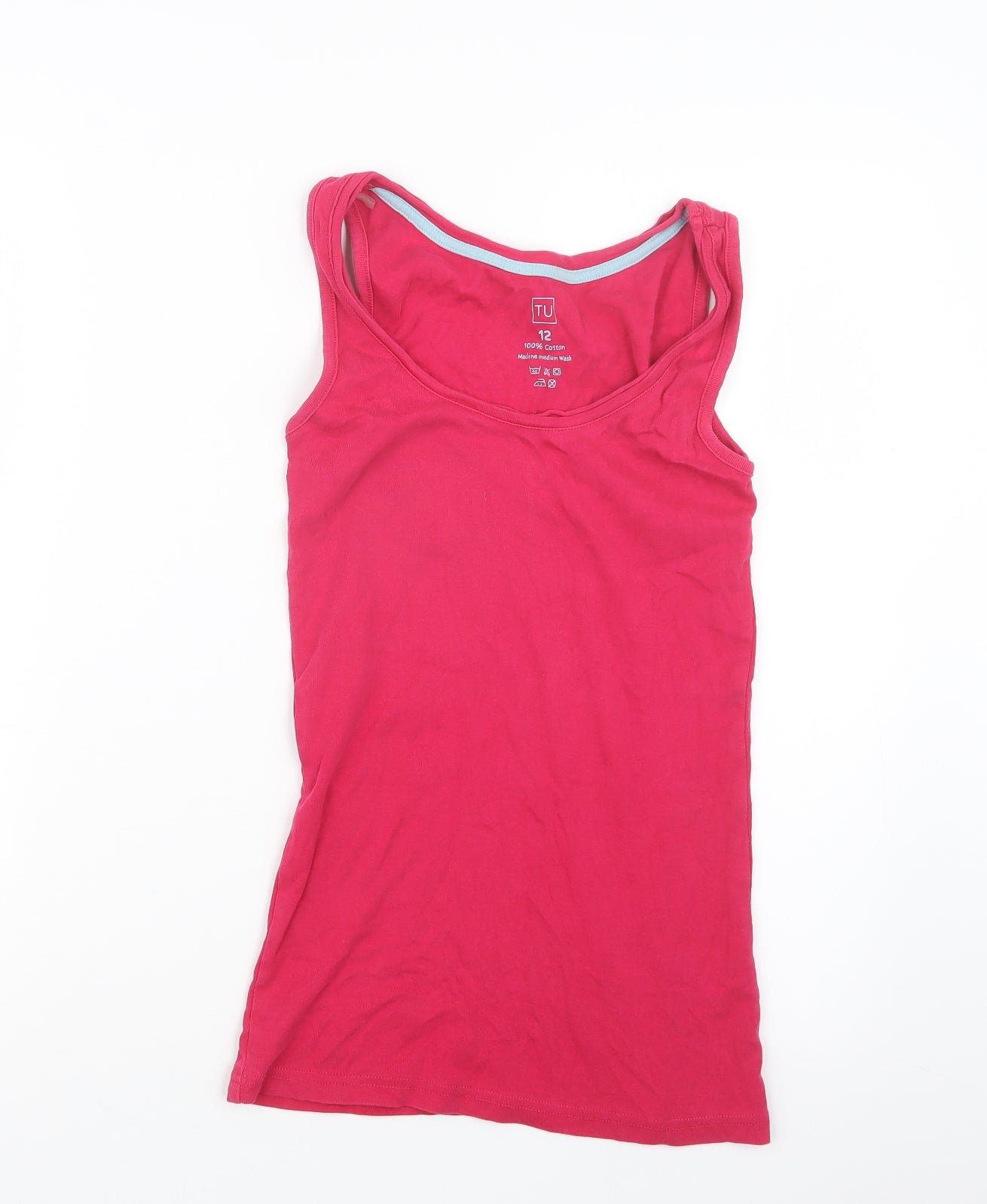 TU Womens Pink   Basic Tank Size 12