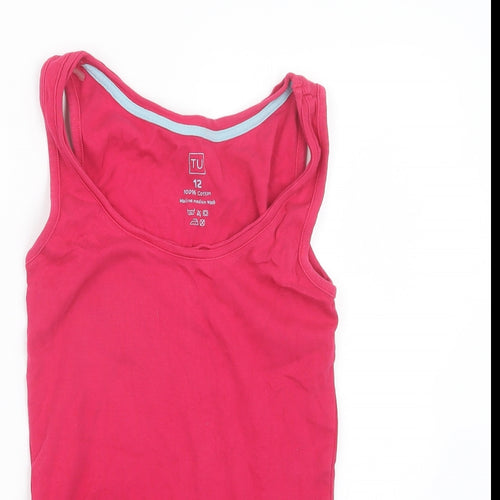 TU Womens Pink   Basic Tank Size 12