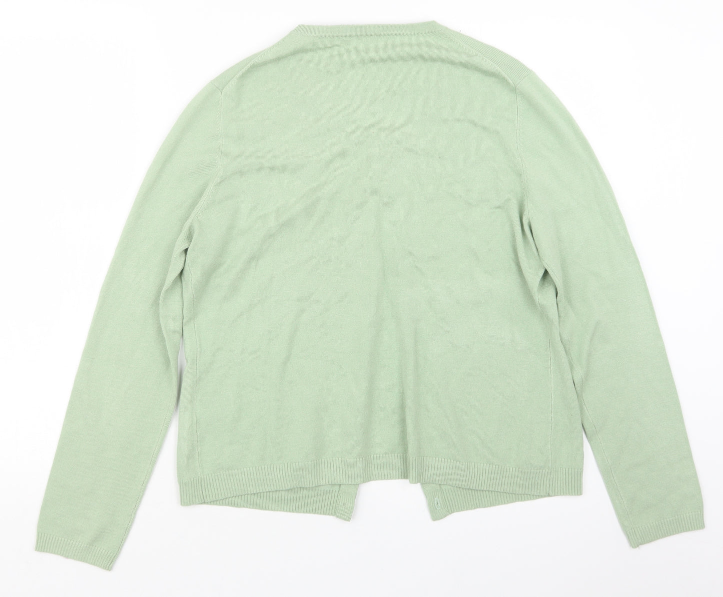 Planet Womens Green  Knit Cardigan Jumper Size M