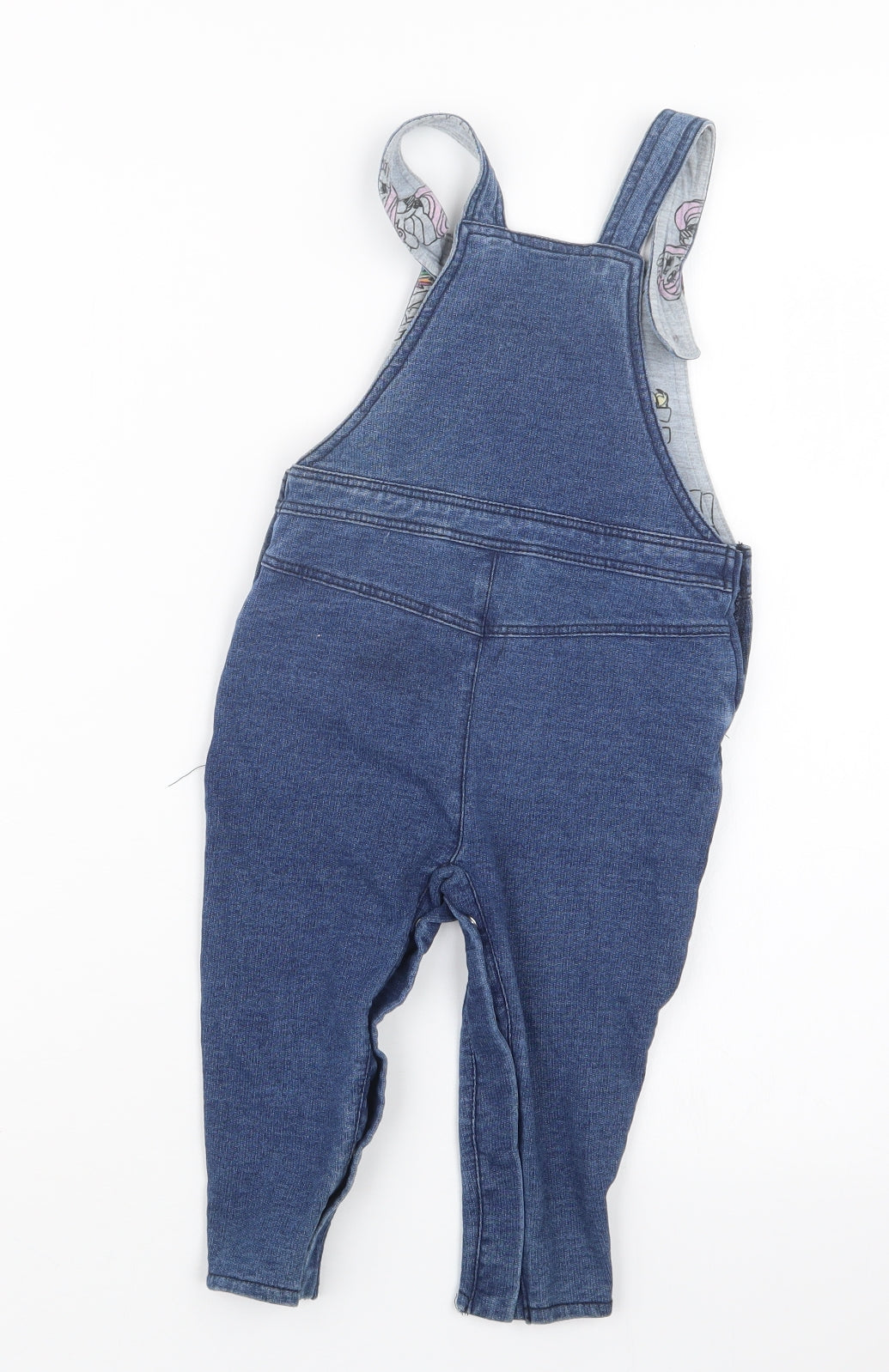 My Little Pony Girls Blue  Denim Dungaree Outfit/Set Size 12-18 Months  - My Little Pony