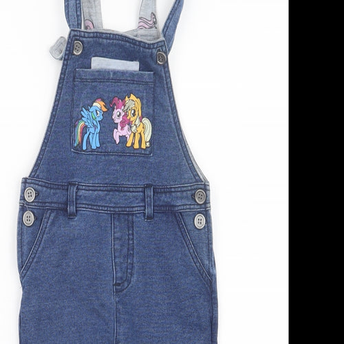 My Little Pony Girls Blue  Denim Dungaree Outfit/Set Size 12-18 Months  - My Little Pony