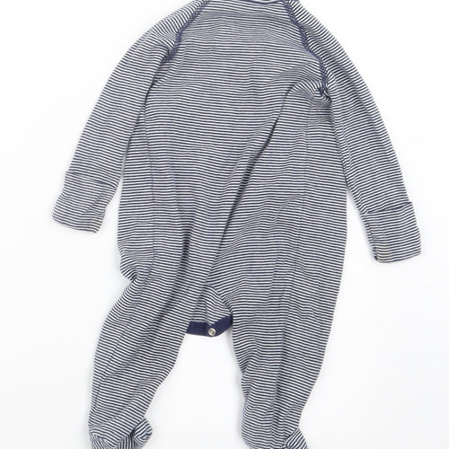 Ralph Lauren Boys Blue Striped  Babydoll One Piece Size 6-9 Months