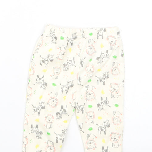 Mini Cuddles Boys Ivory Geometric  Capri Trousers Size 3-6 Months