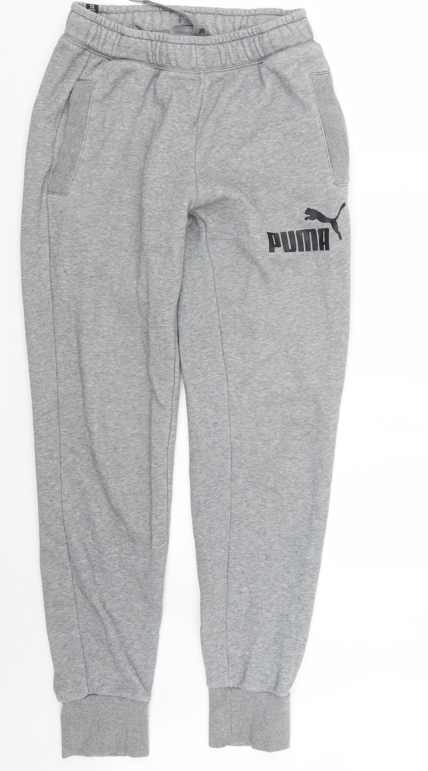 PUMA Mens Grey   Jogger Trousers Size S L30 in