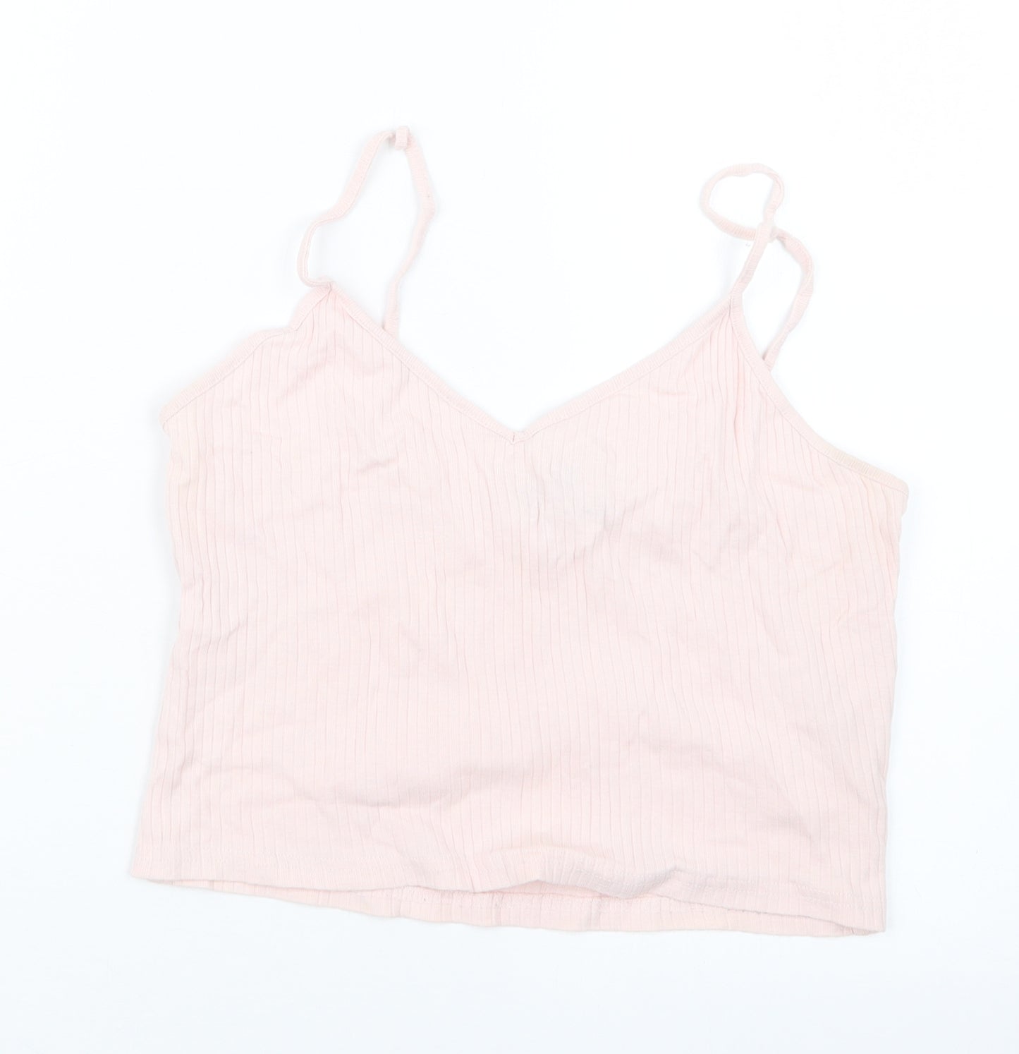 Topshop Womens Pink   Cropped T-Shirt Size 14