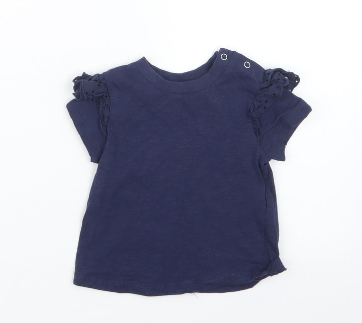 Very Girls Blue   Basic T-Shirt Size 6-9 Months