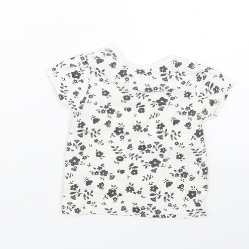 Nutmeg Girls Black Geometric  Basic T-Shirt Size 3-6 Months