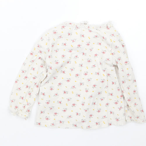H&M Girls Pink Floral  Basic T-Shirt Size 6-9 Months