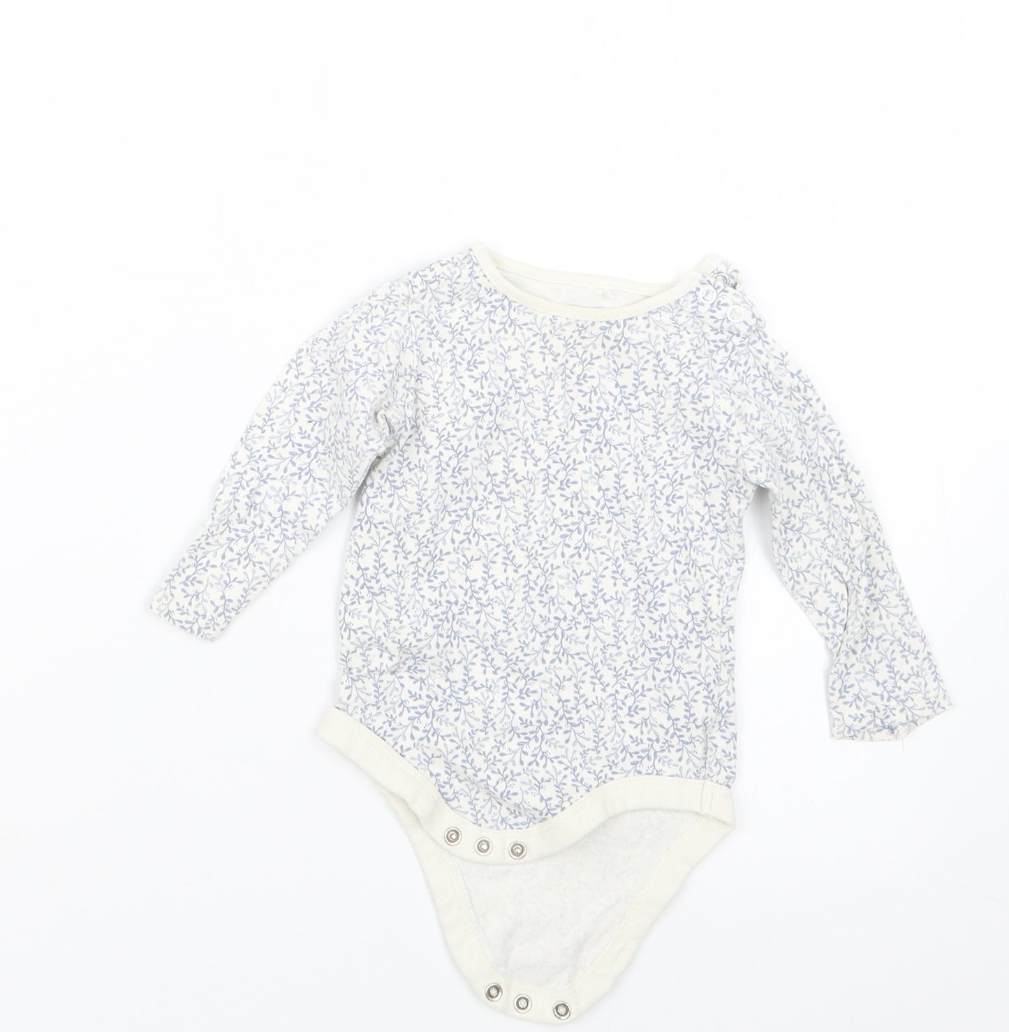 TU Girls Blue Geometric  Babygrow One-Piece Size 6-9 Months