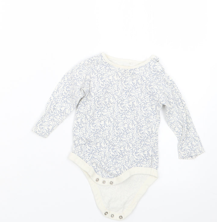 TU Girls Blue Geometric Babygrow One-Piece Size 6-9 Months