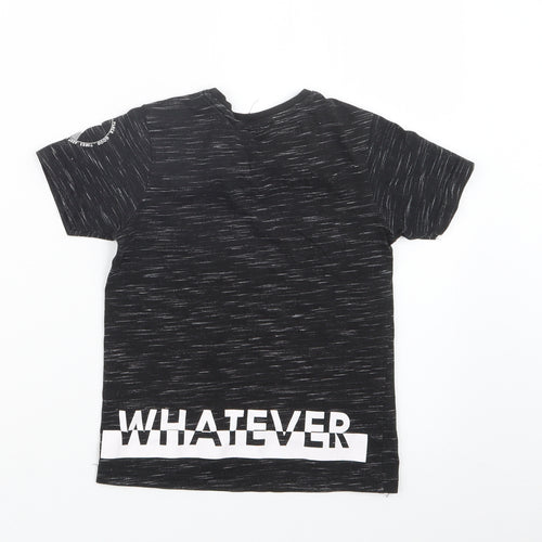 George Boys Black   Basic T-Shirt Size 5-6 Years