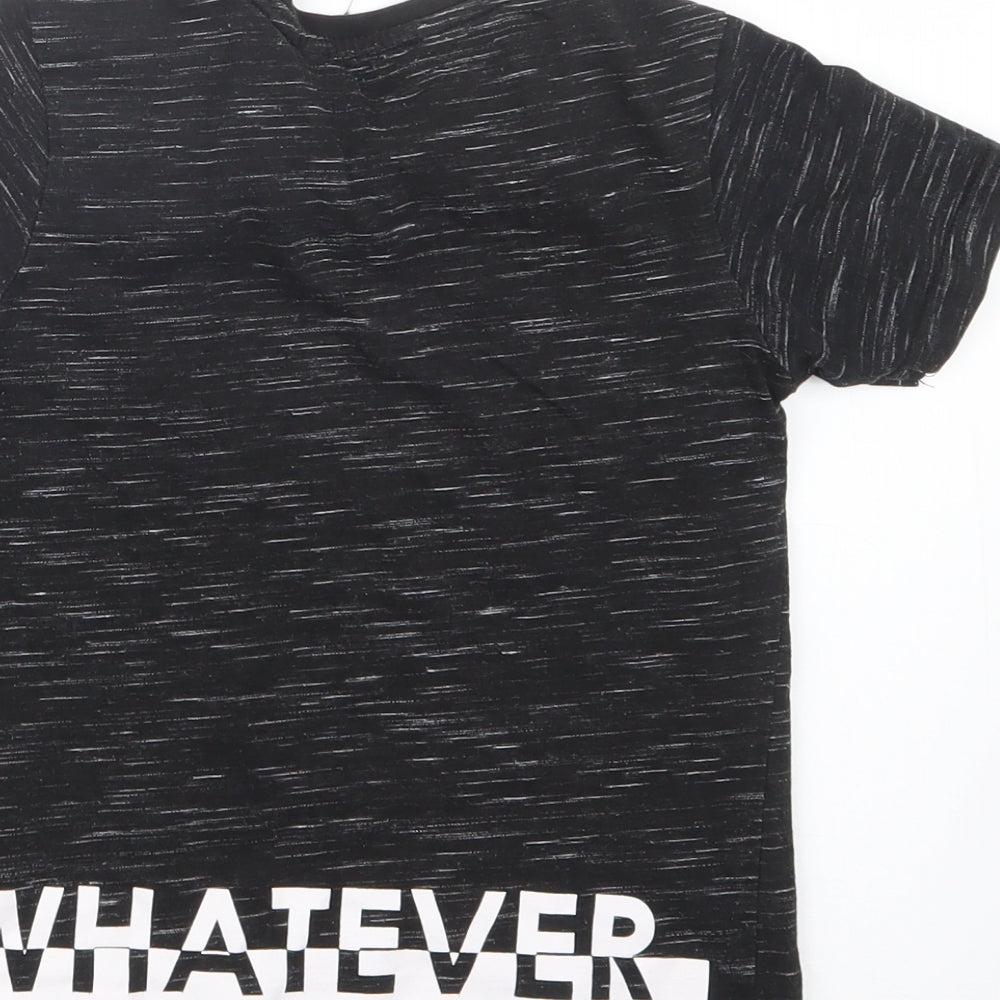 George Boys Black   Basic T-Shirt Size 5-6 Years