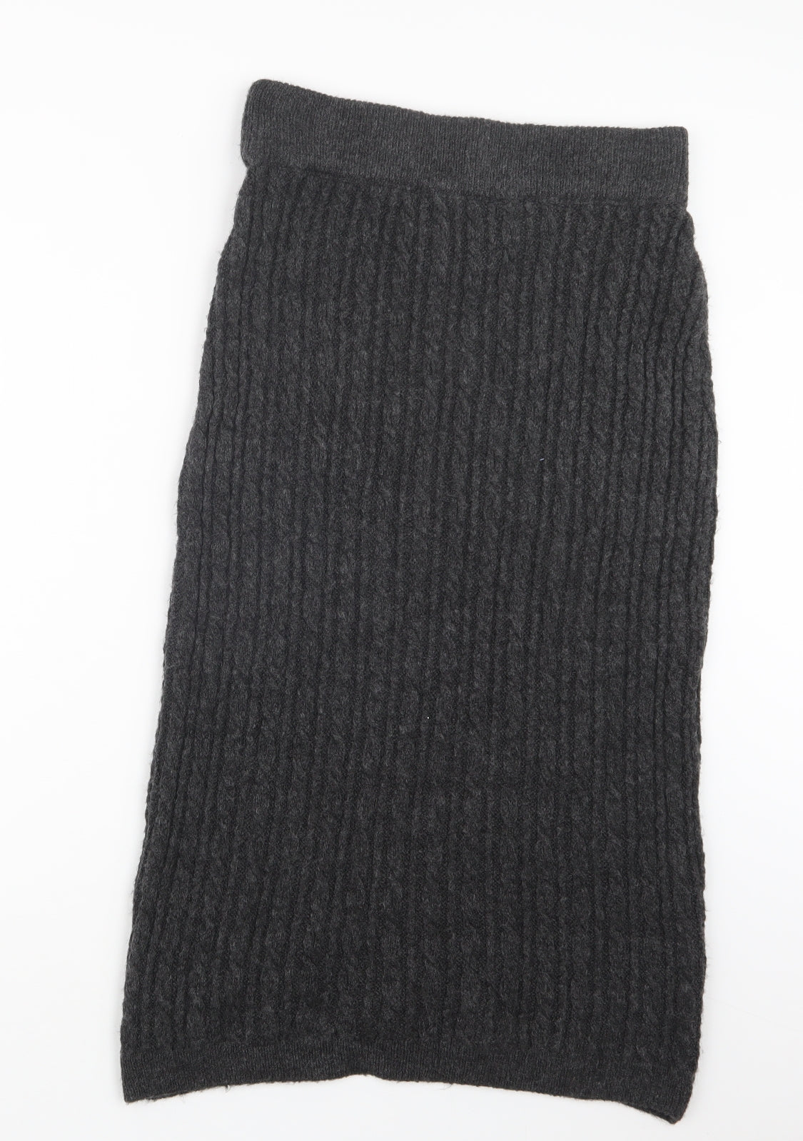 M&Co Womens Grey  Knit Straight & Pencil Skirt Size 10