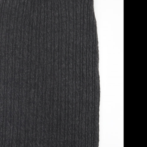 M&Co Womens Grey  Knit Straight & Pencil Skirt Size 10