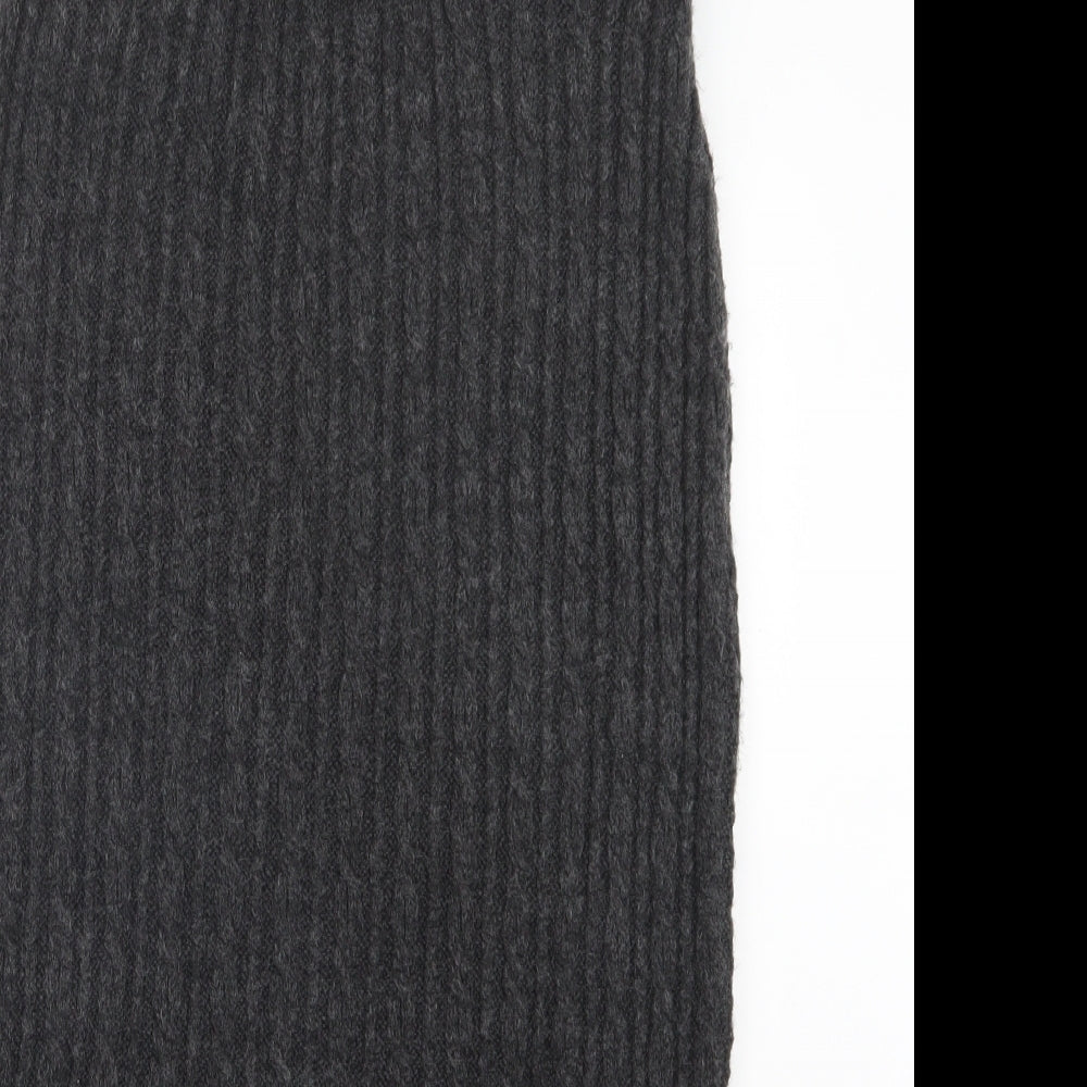 M&Co Womens Grey  Knit Straight & Pencil Skirt Size 10