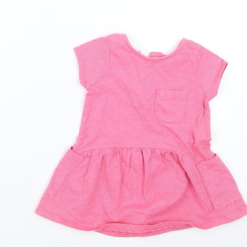 NEXT Girls Pink   Basic T-Shirt Size 3-6 Months  - Long