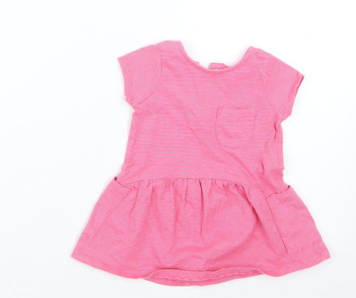 NEXT Girls Pink Basic T-Shirt Size 3-6 Months - Long