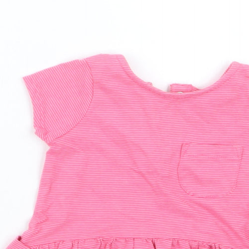 NEXT Girls Pink   Basic T-Shirt Size 3-6 Months  - Long