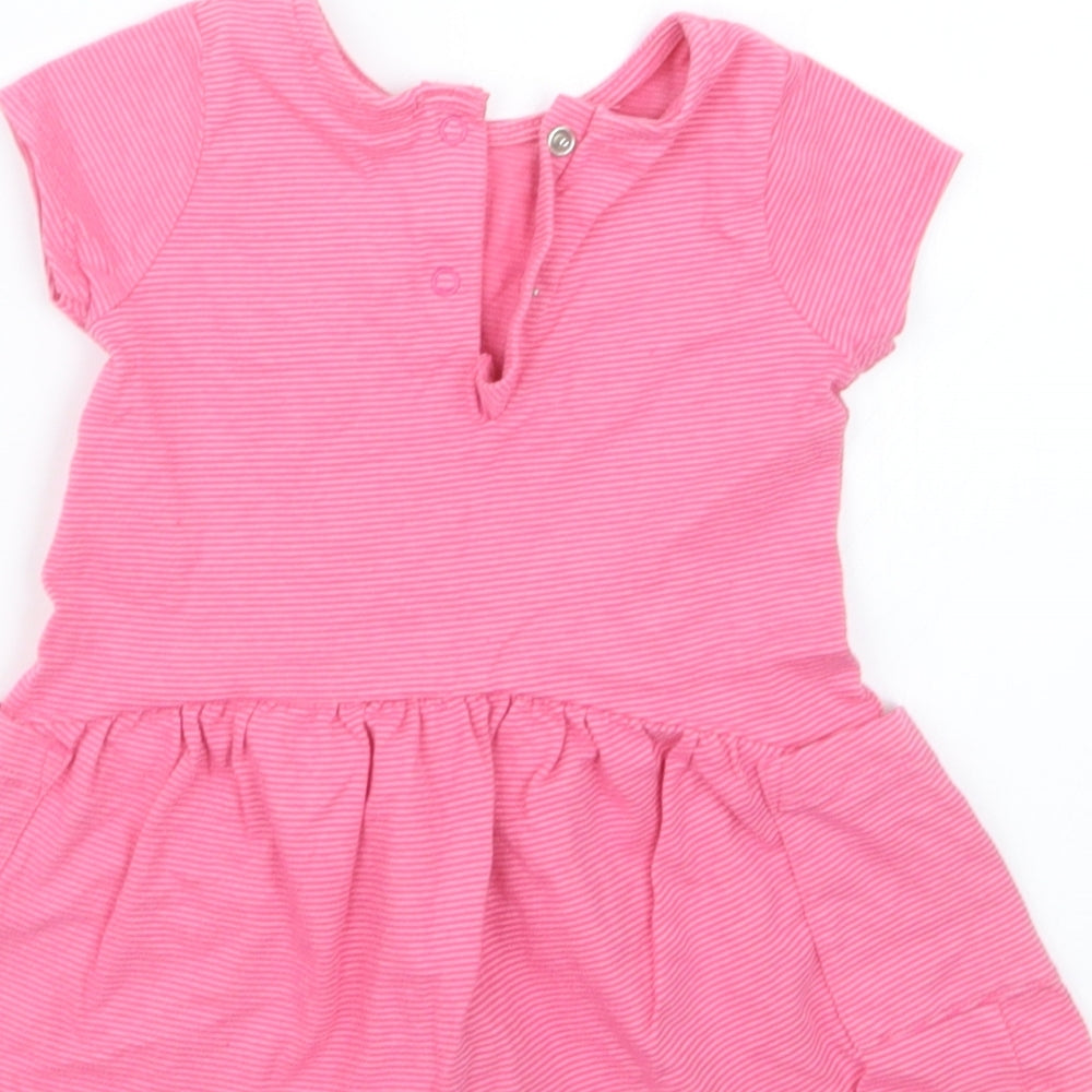 NEXT Girls Pink   Basic T-Shirt Size 3-6 Months  - Long