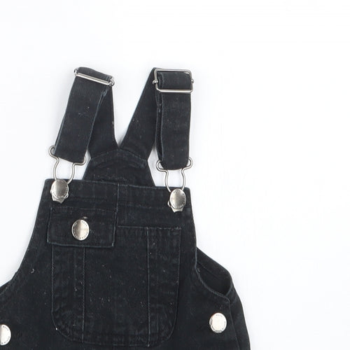NEXT Girls Black   Pinafore/Dungaree Dress  Size 9-12 Months